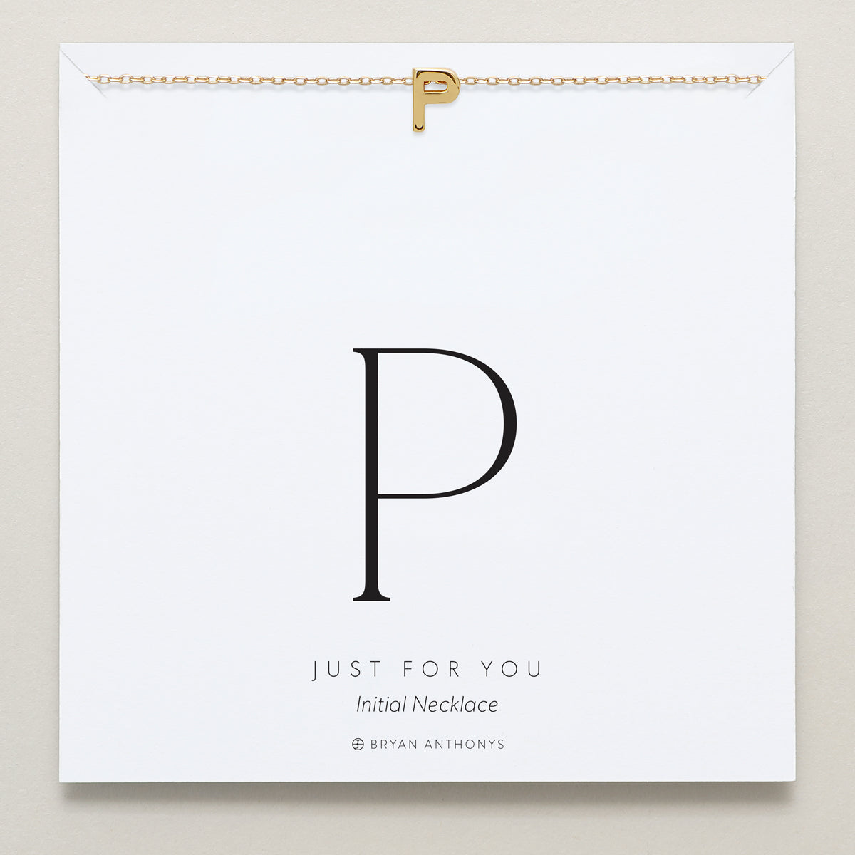 Bryan Anthonys Just For You Gold P Necklace On Card