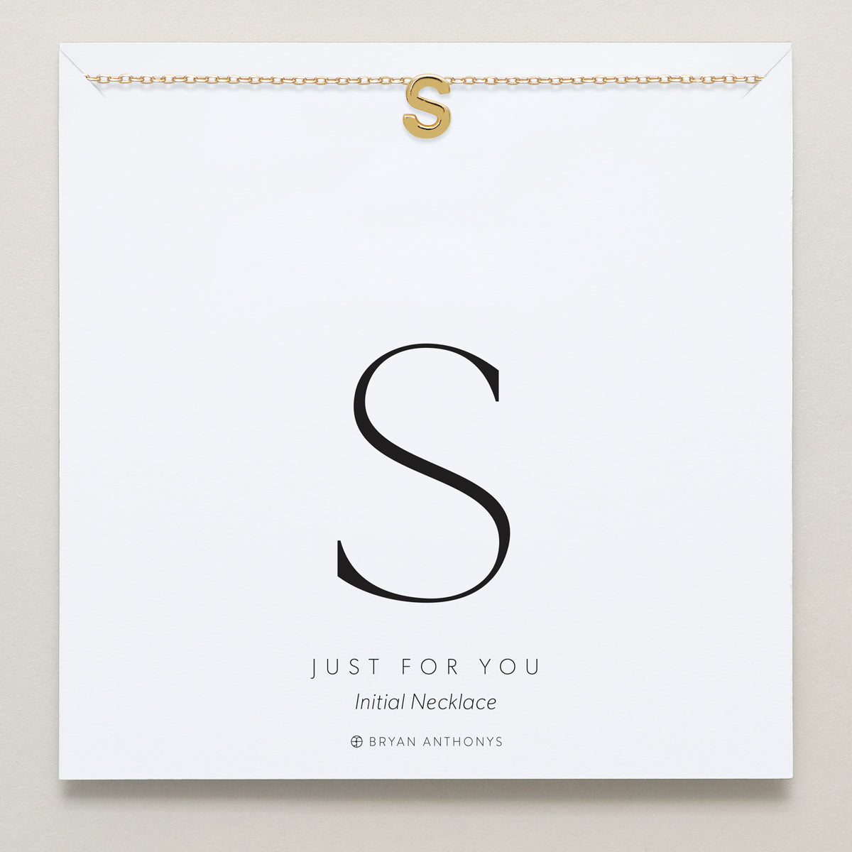 Bryan Anthonys Just For You Gold S Necklace On Card