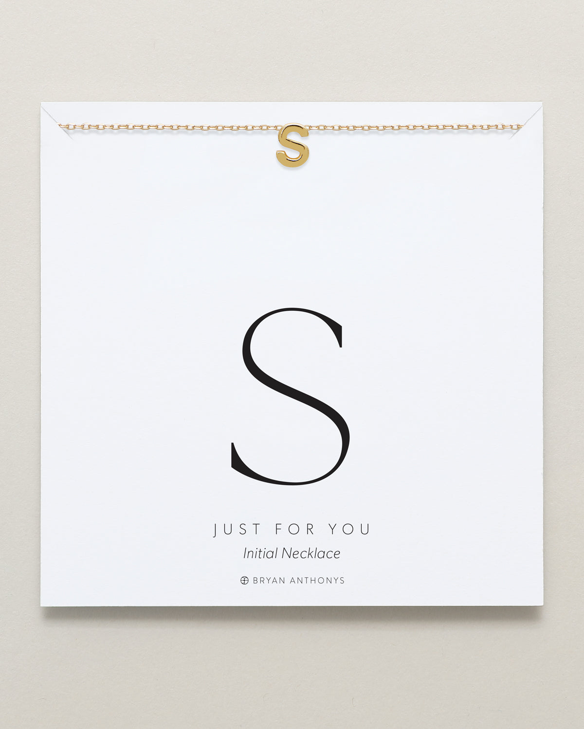 Bryan Anthonys Just For You Gold S Necklace On Card