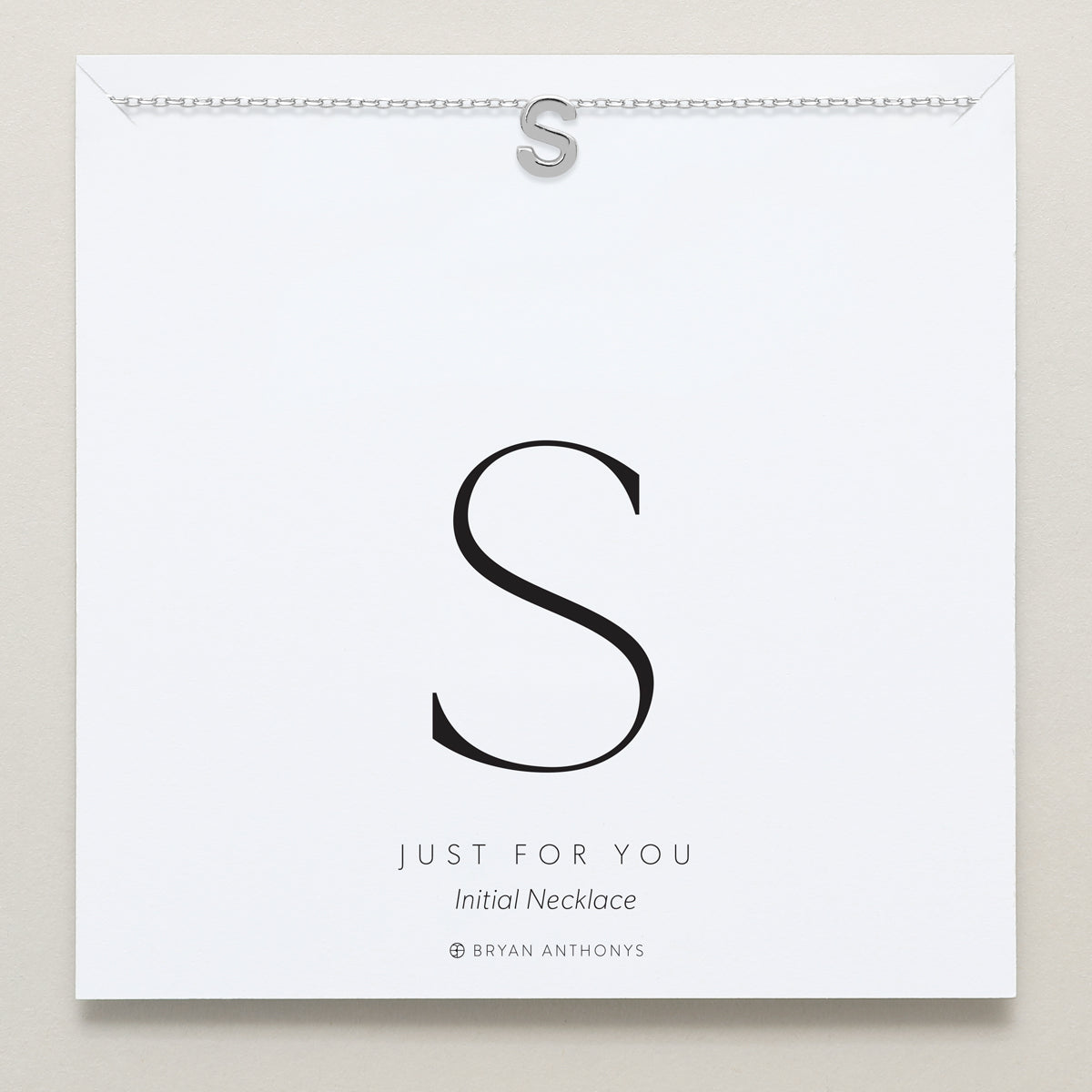 Bryan Anthonys Just For You Silver S Necklace On Card