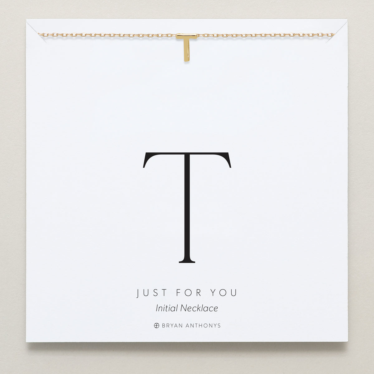 Bryan Anthonys Just For You Gold T Necklace On Card