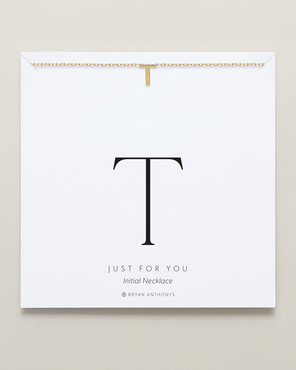 Bryan Anthonys Just For You Gold T Necklace On Card