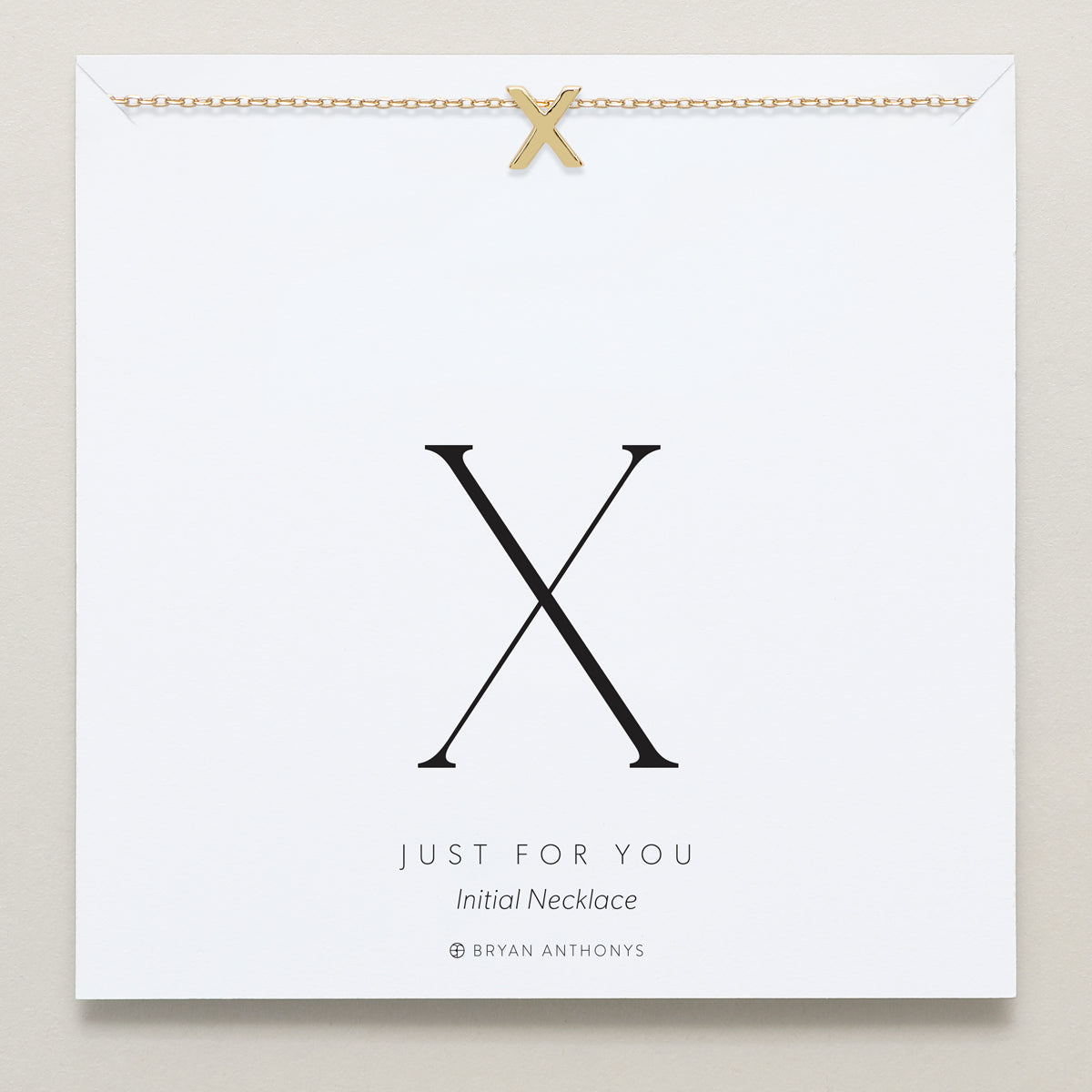 Bryan Anthonys Just For You Gold X Necklace On Card