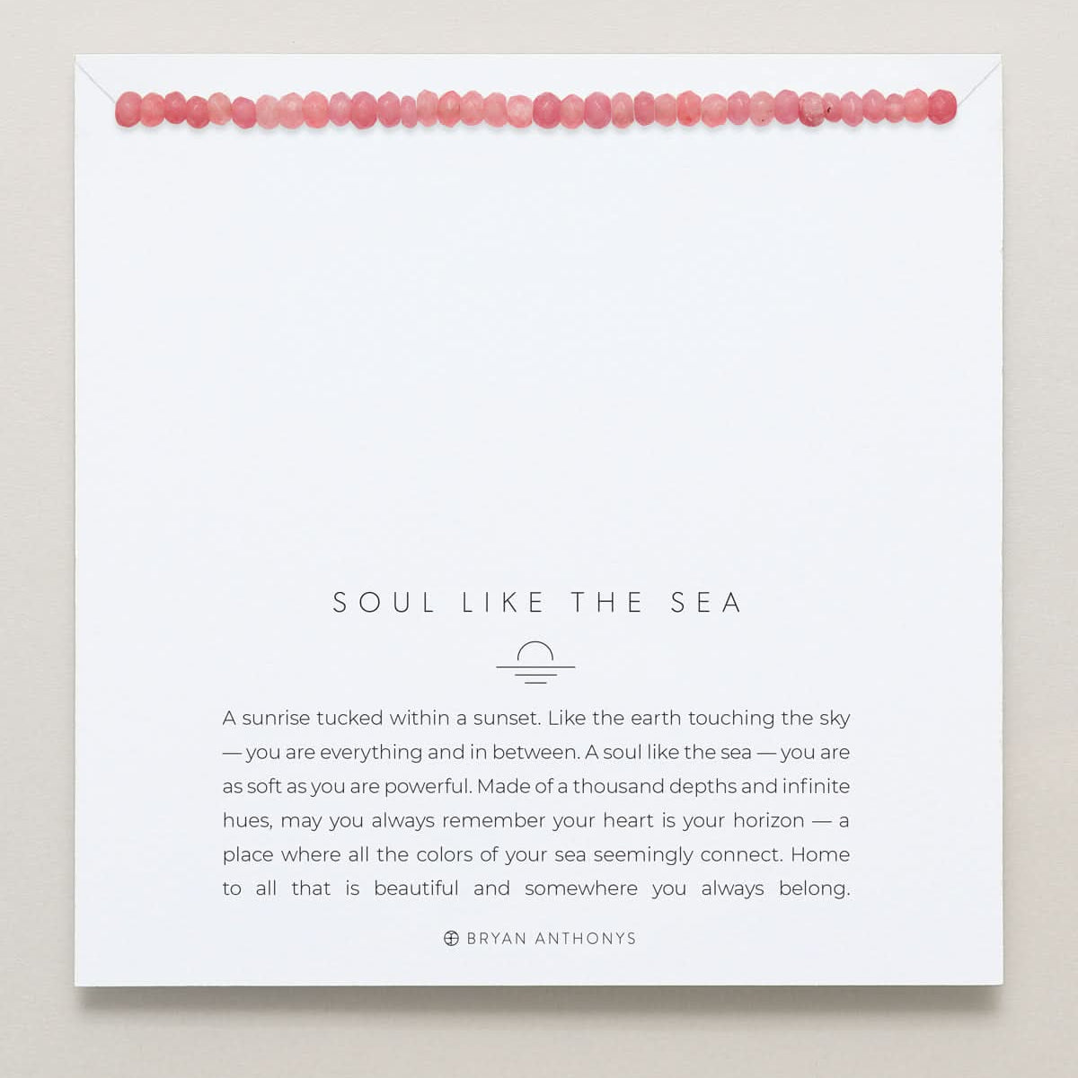 Bryan Anthonys Soul Like The Seashell Beaded Necklace On Card