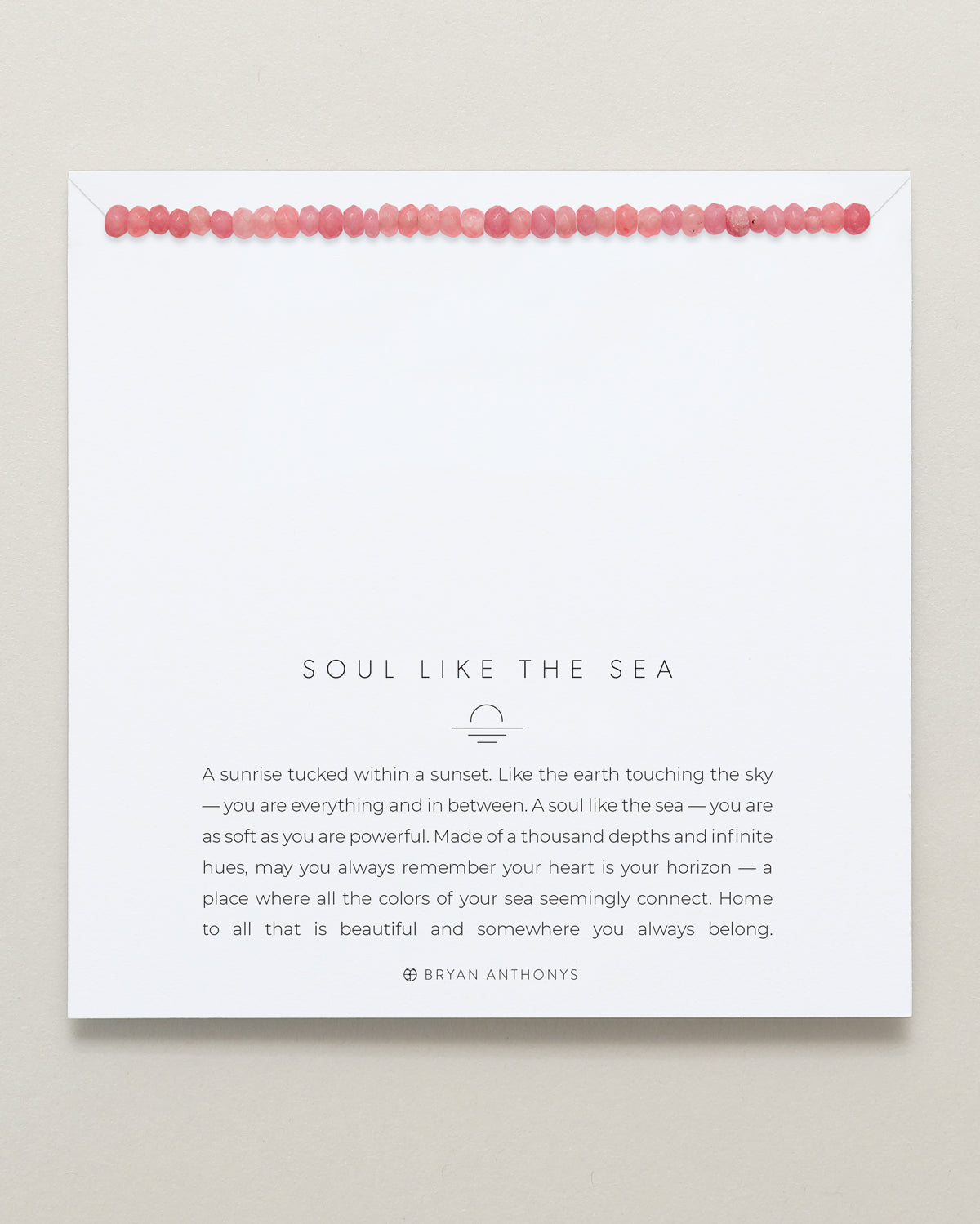 Bryan Anthonys Soul Like The Seashell Beaded Necklace On Card