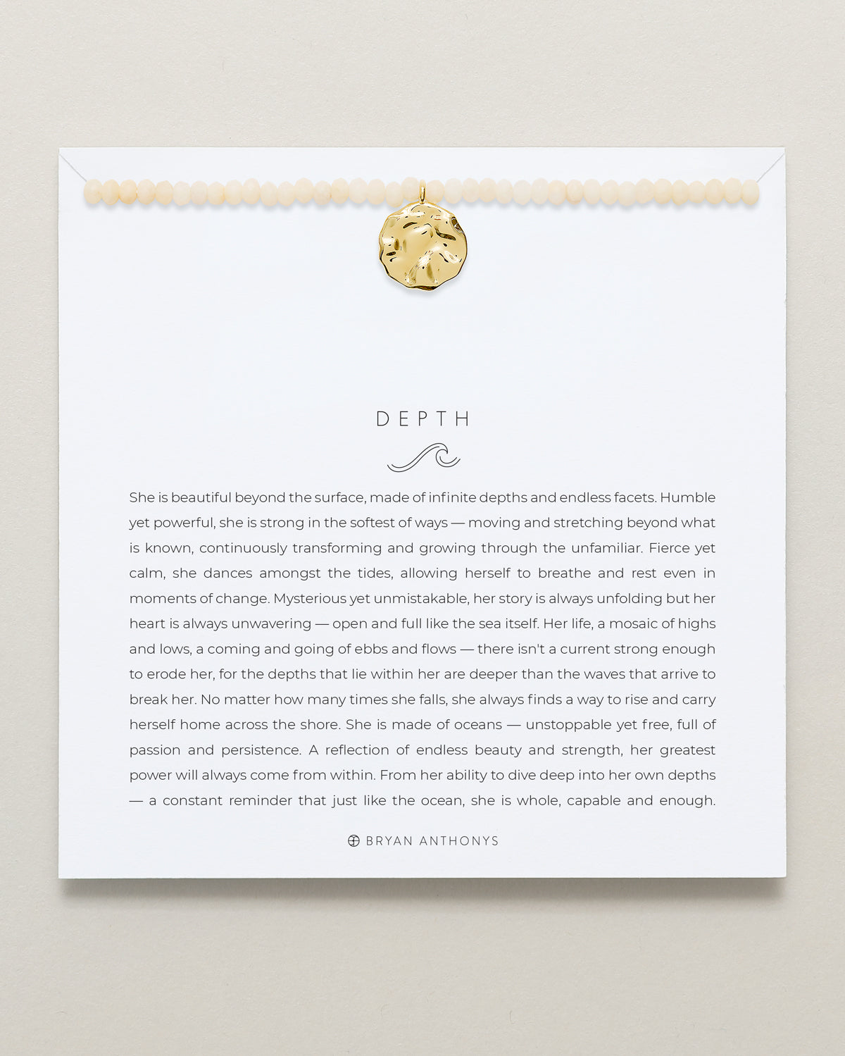 Bryan Anthonys Gold Depth Beaded Necklace On Card
