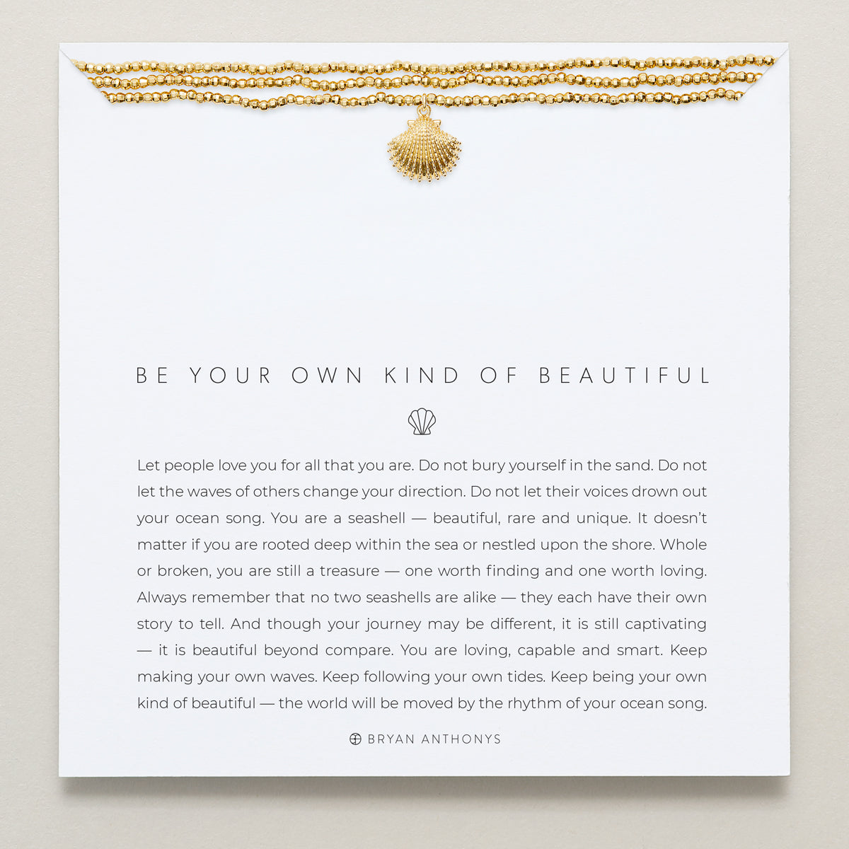 Bryan Anthonys Gold Be Your Own Kind Of Beautiful Statement Choker On Card