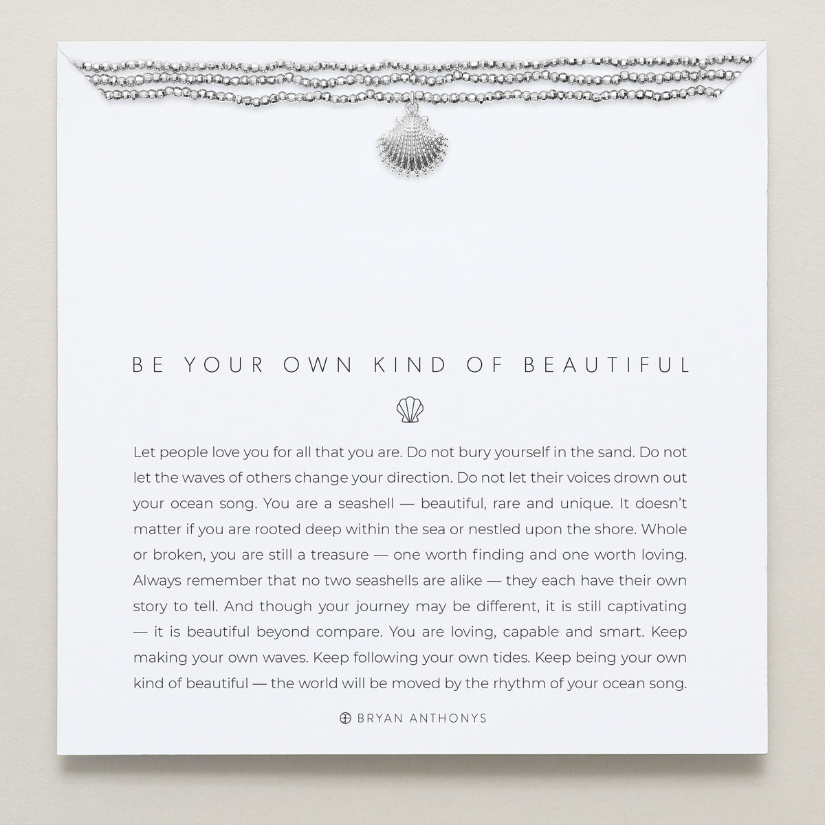Bryan Anthonys Silver Be Your Own Kind Of Beautiful Statement Choker On Card