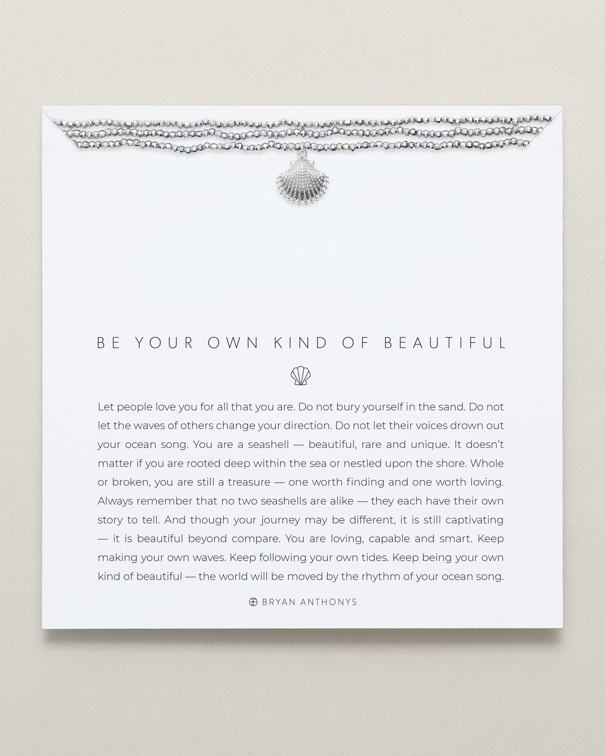 Bryan Anthonys Silver Be Your Own Kind Of Beautiful Statement Choker On Card