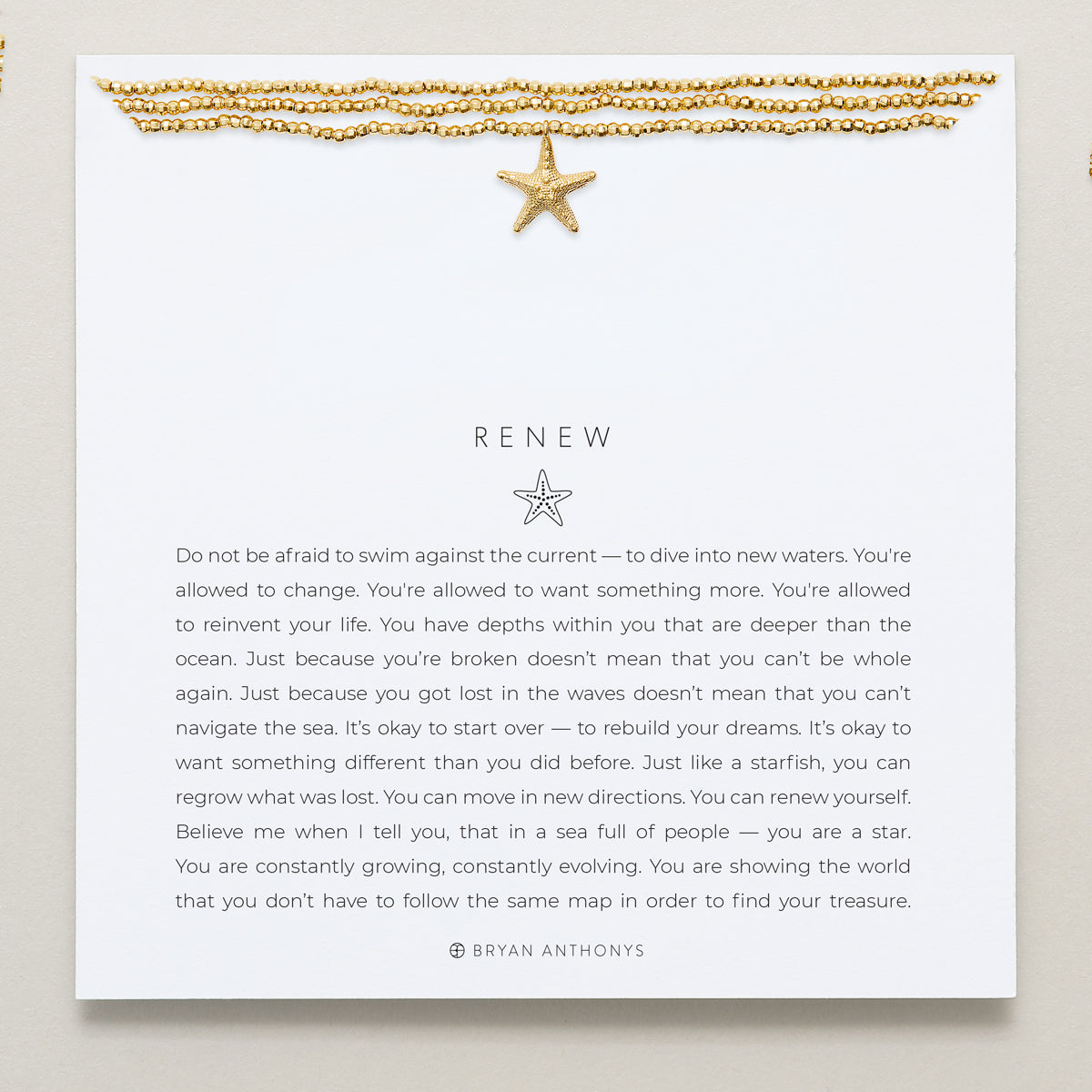 Bryan Anthonys Gold Renew Statement Choker On Card