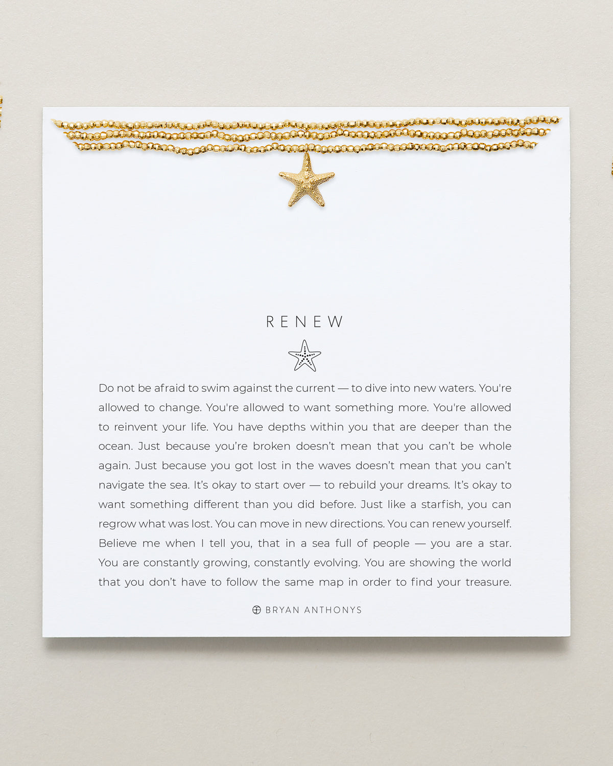 Bryan Anthonys Gold Renew Statement Choker On Card