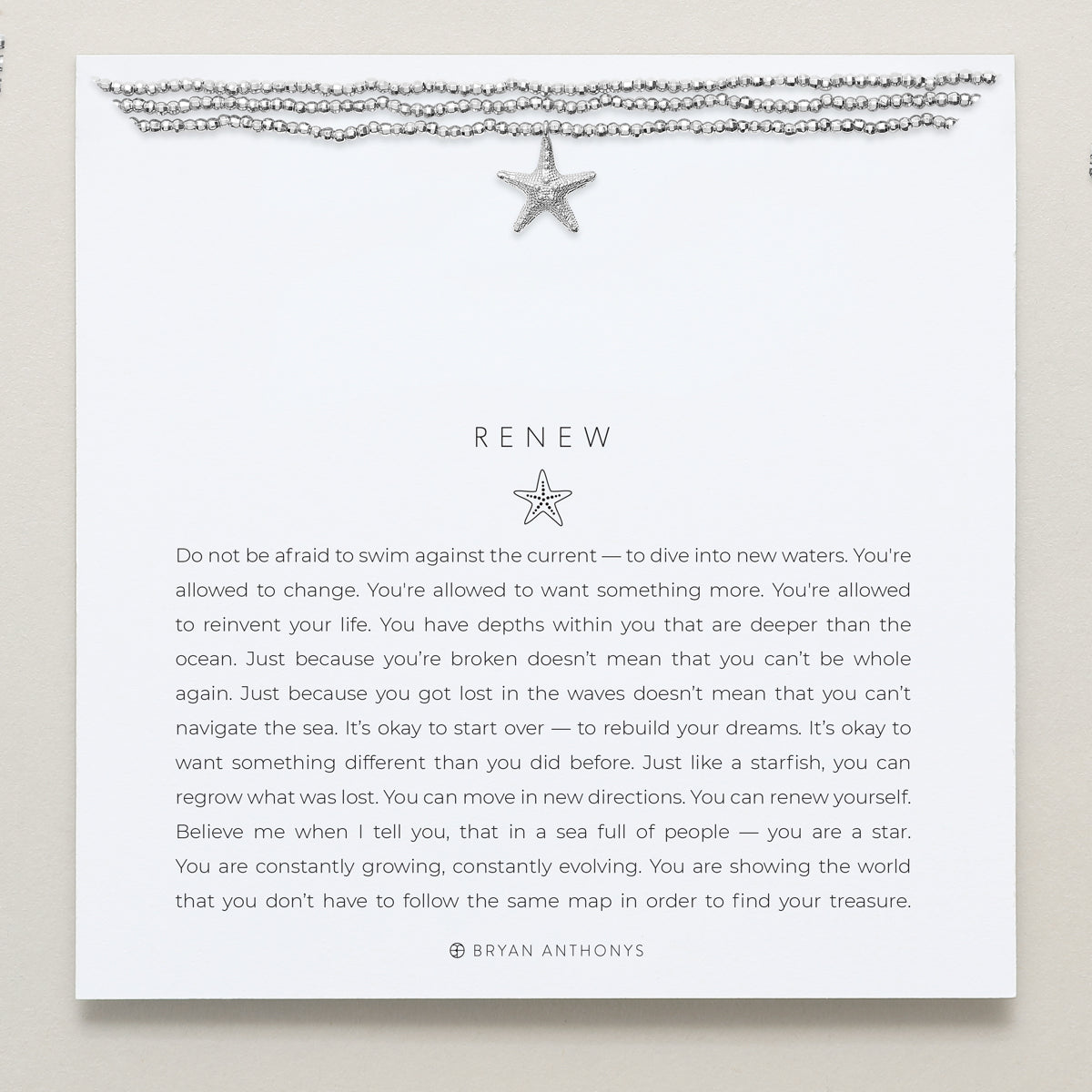 Bryan Anthonys Silver Renew Statement Choker On Card