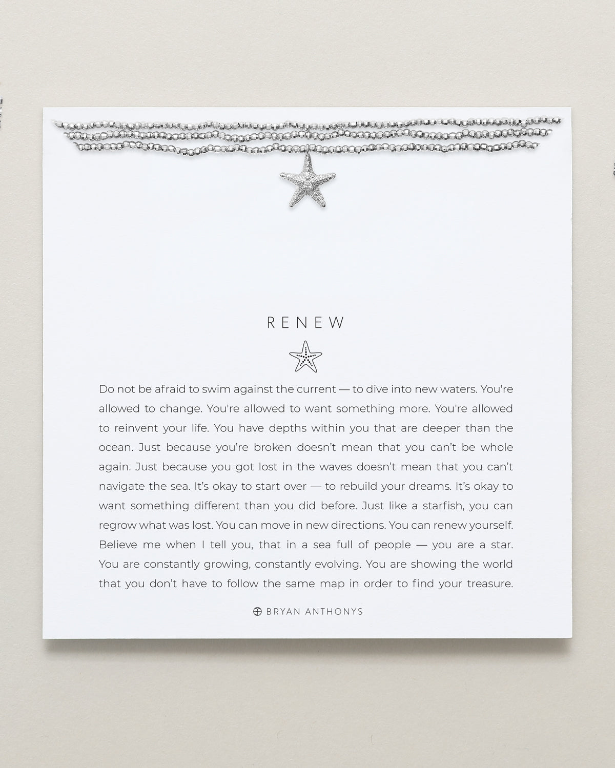 Bryan Anthonys Silver Renew Statement Choker On Card