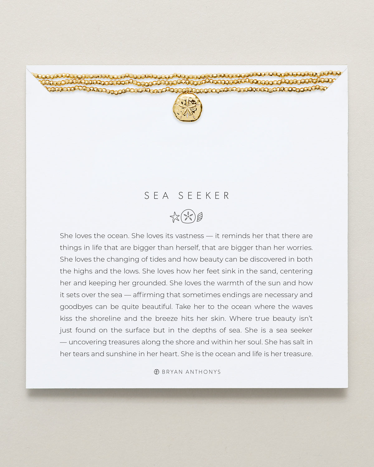 Bryan Anthonys Gold Sea Seeker Statement Choker On Card