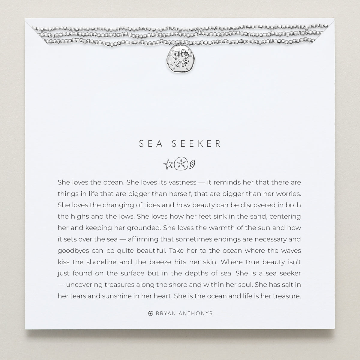Bryan Anthonys Silver Sea Seeker Statement Choker On Card
