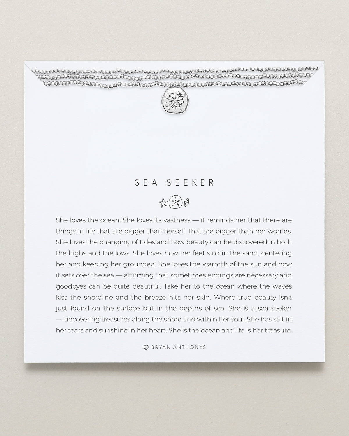 Bryan Anthonys Silver Sea Seeker Statement Choker On Card
