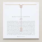 Bryan Anthonys Beautifully Broken Collection Emerald Cut Lariat Necklace Gold On Card