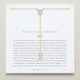 Bryan Anthonys Beautifully Broken Collection Emerald Cut Lariat Necklace Gold On Card