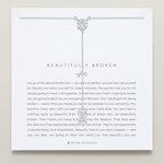 Bryan Anthonys Beautifully Broken Collection Emerald Cut Lariat Necklace Silver On Card