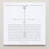 Bryan Anthonys Beautifully Broken Collection Emerald Cut Lariat Necklace Silver On Card