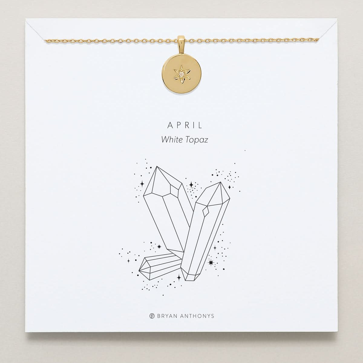 Birthstone Pendant Necklace carded