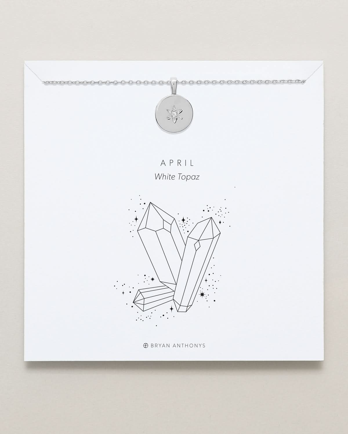 Birthstone Pendant Necklace on card