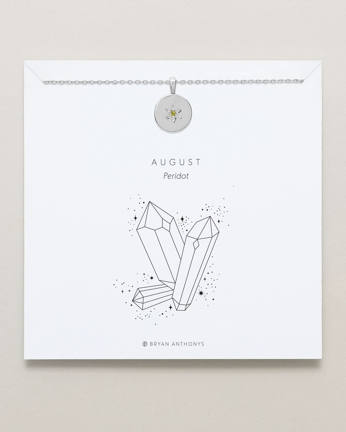 Birthstone Pendant Necklace carded