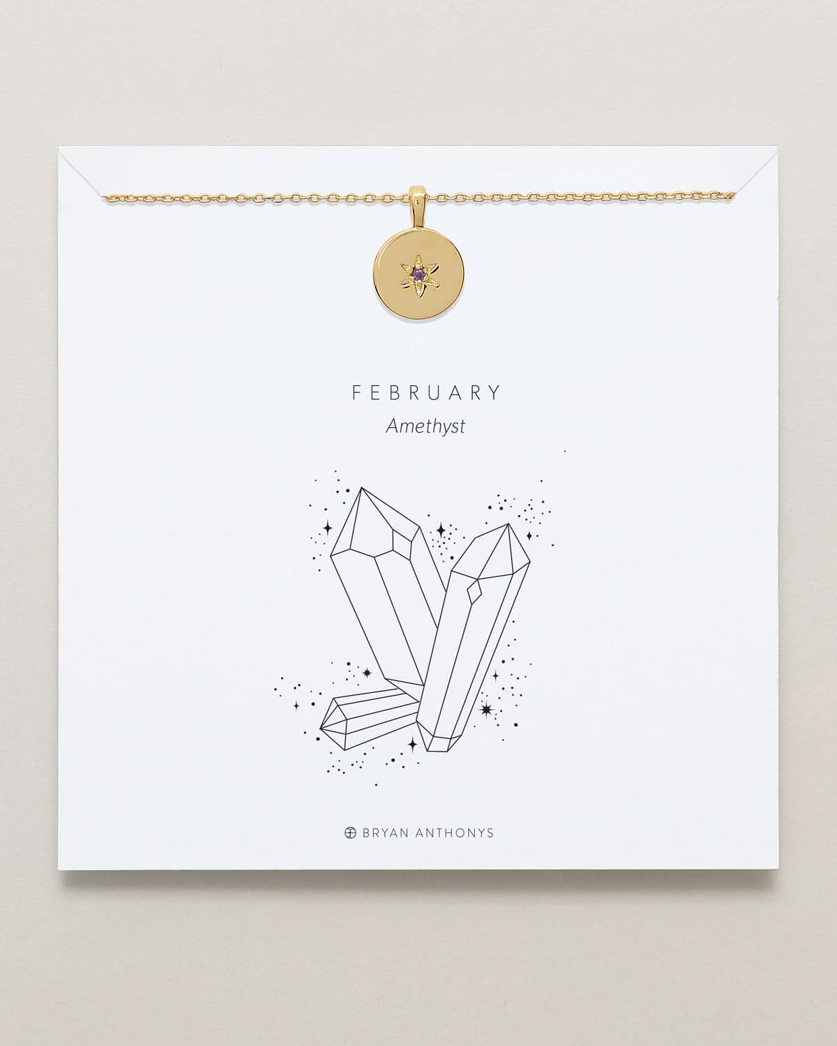 Birthstone Pendant Necklace carded