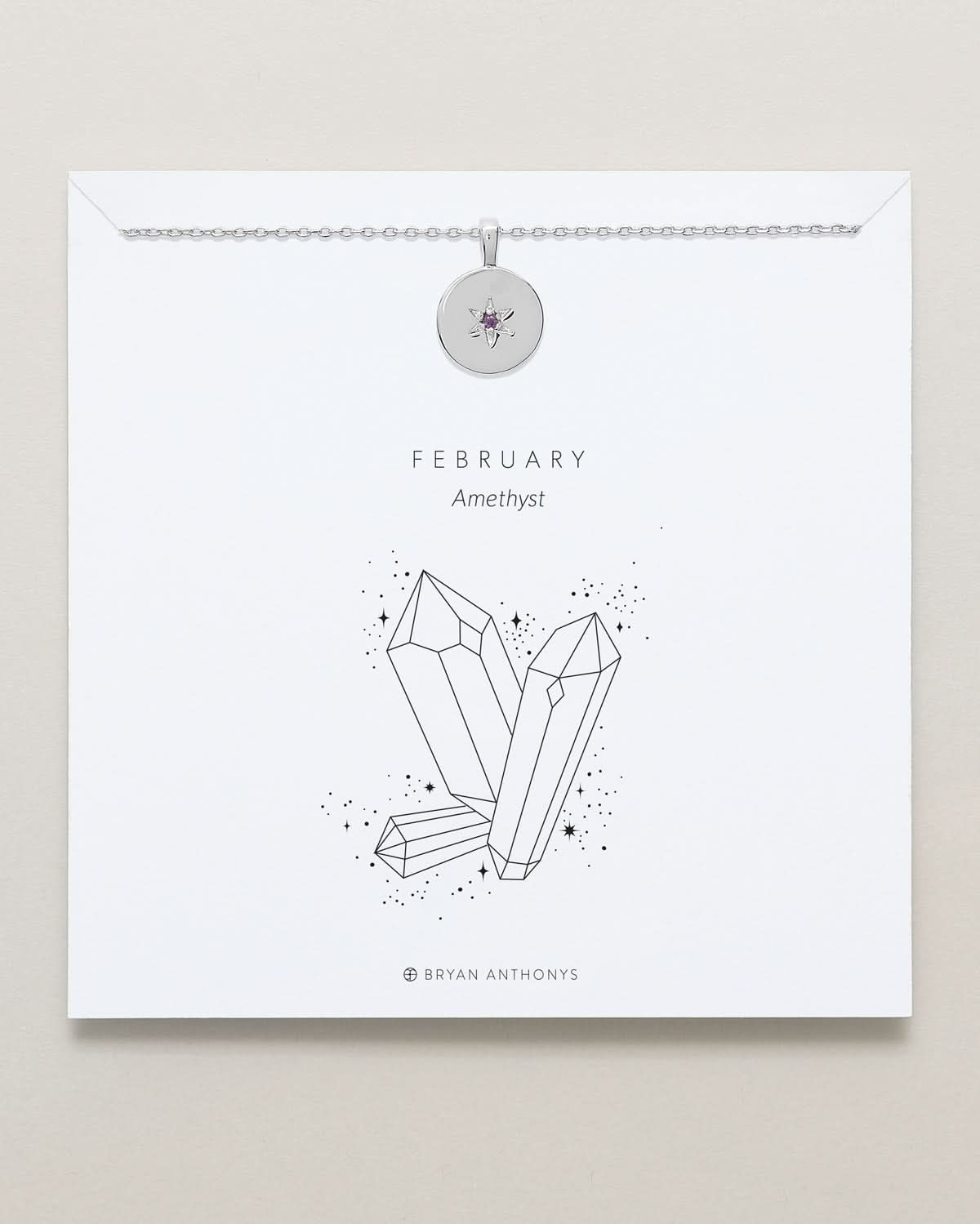 Birthstone Pendant Necklace on card