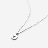 Bryan Anthonys Birthstone Pendant Necklace January Garnet Silver