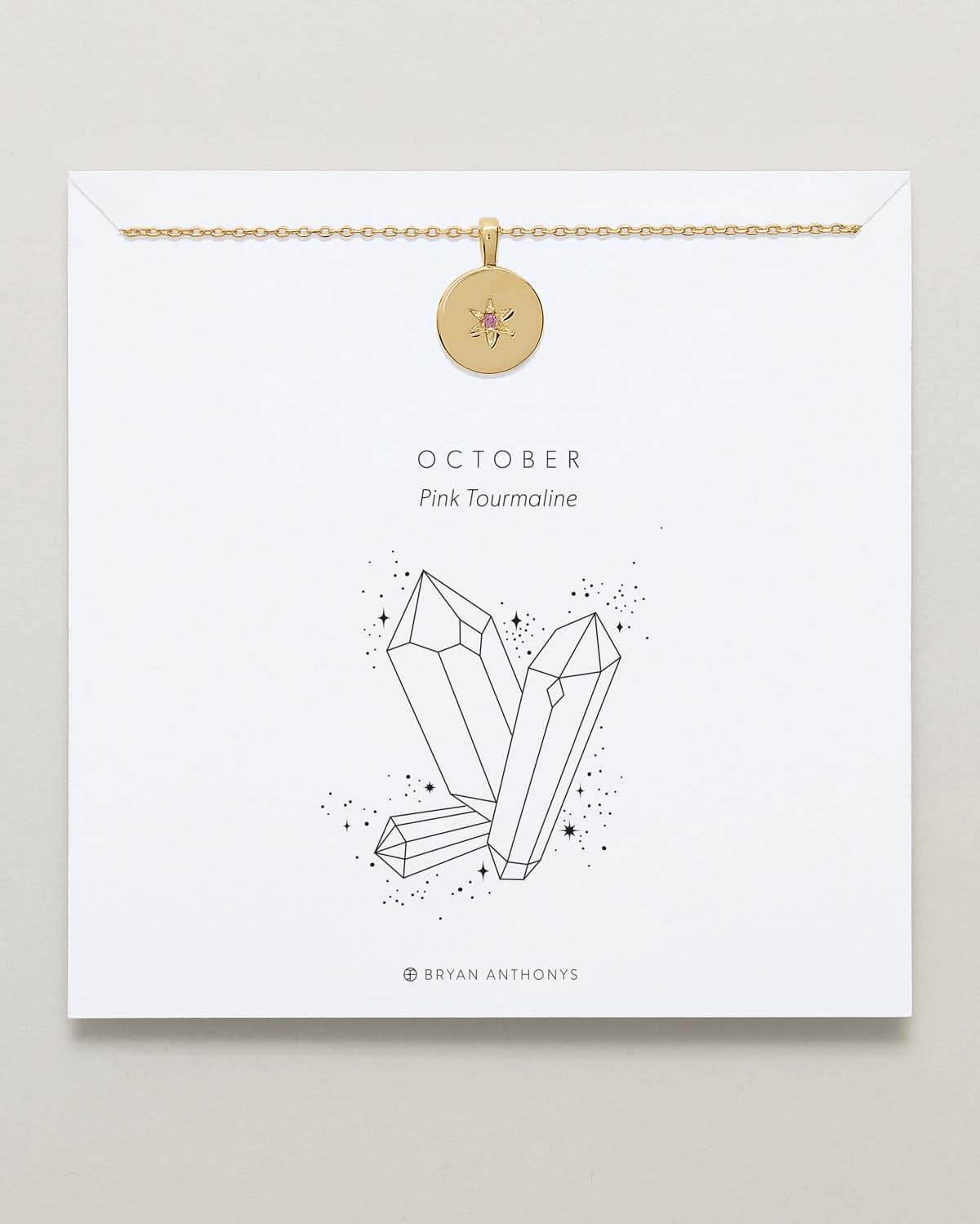 Birthstone Pendant Necklace on card