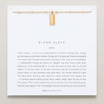 Bryan Anthonys Blank Slate Necklace Gold On Meaning Card