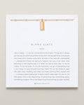 Bryan Anthonys Blank Slate Necklace Gold On Meaning Card