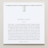 Bryan Anthonys Blank Slate Silver Necklace On Meaning Card