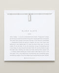 Bryan Anthonys Blank Slate Silver Necklace On Meaning Card