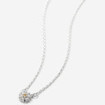 Bryan Anthonys Bloom Silver Clear Dainty Necklace Macro