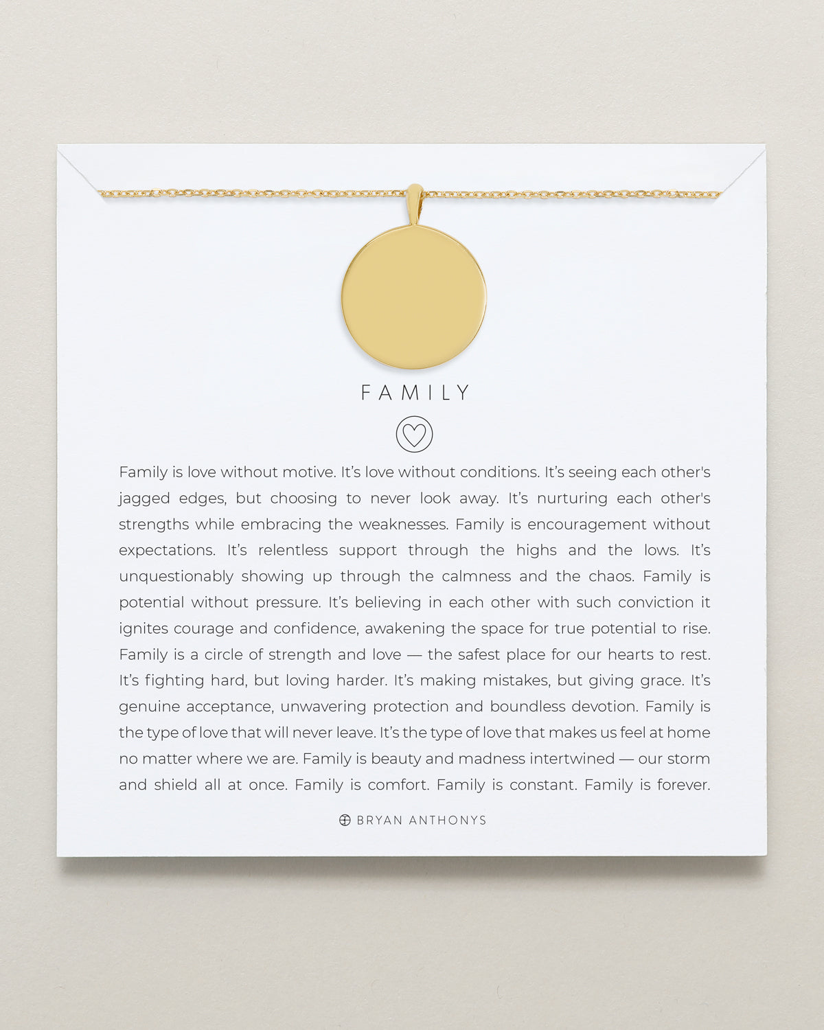 Family Circle Engravable Demi-Fine Necklace showcase