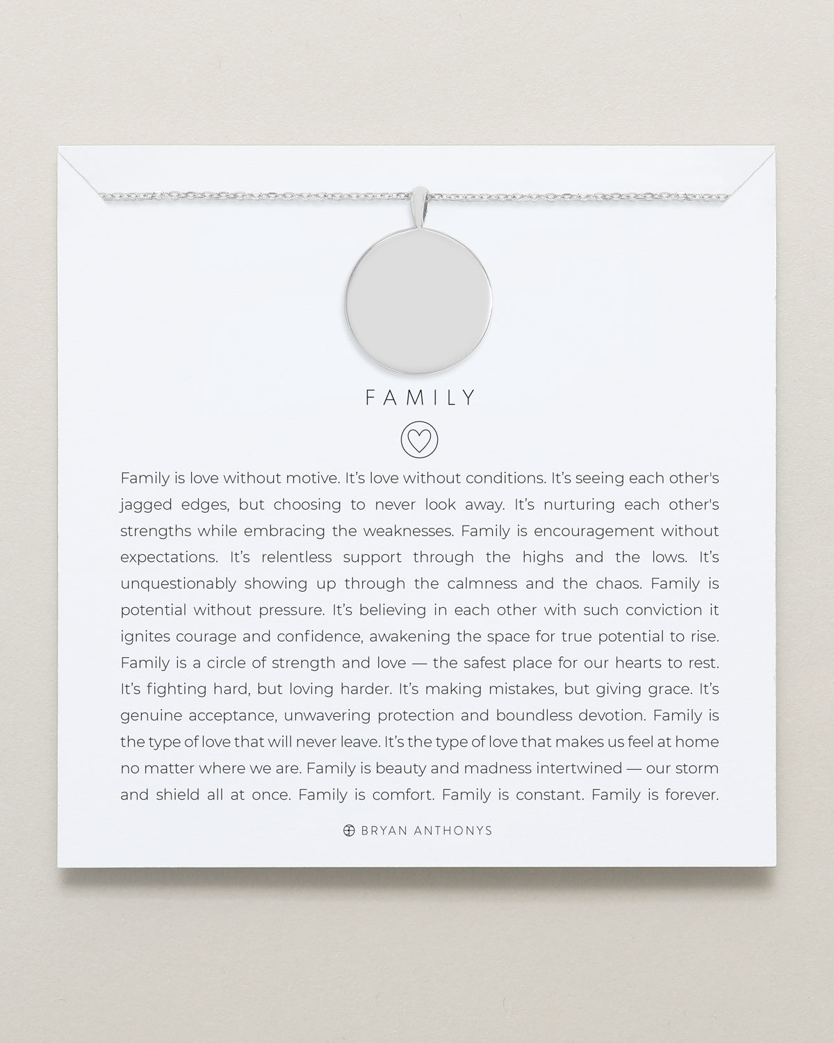 Family Circle Engravable Demi-Fine Necklace showcase