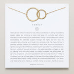 Bryan Anthonys Family Necklace Interlocking Circles in Gold on Card
