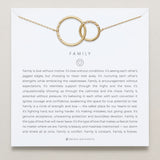 Bryan Anthonys Family Necklace Interlocking Circles in Gold on Card