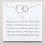 Bryan Anthonys Family Necklace Interlocking Circles in Silver on Card