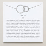 Bryan Anthonys Family Necklace Interlocking Circles in Silver on Card