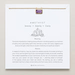 Bryan Anthonys Amethyst Healing Stone Gold Pendant Necklace On Card