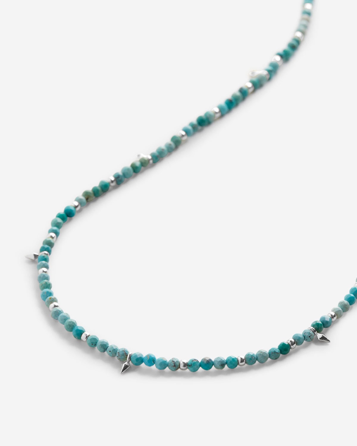 Bryan Anthonys Turquoise Healing Stone Silver Choker Macro