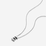 Bryan Anthonys Just For You Silver E Necklace Macro