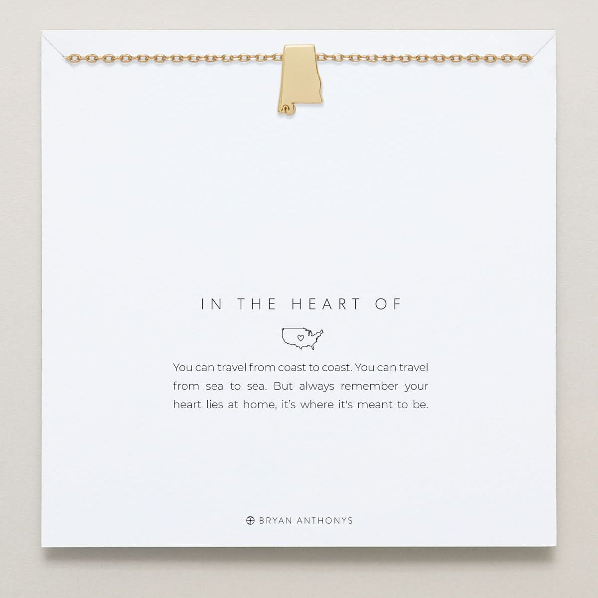 In The Heart Of Necklace — Alabama carded