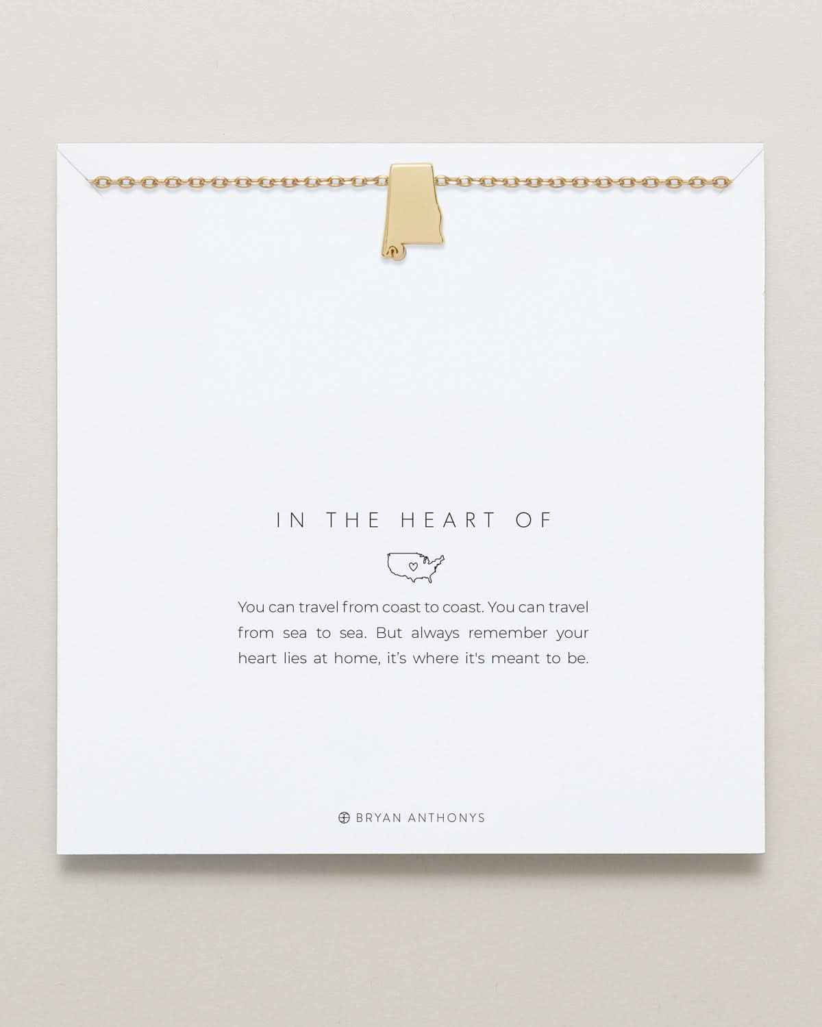 In The Heart Of Necklace — Alabama carded