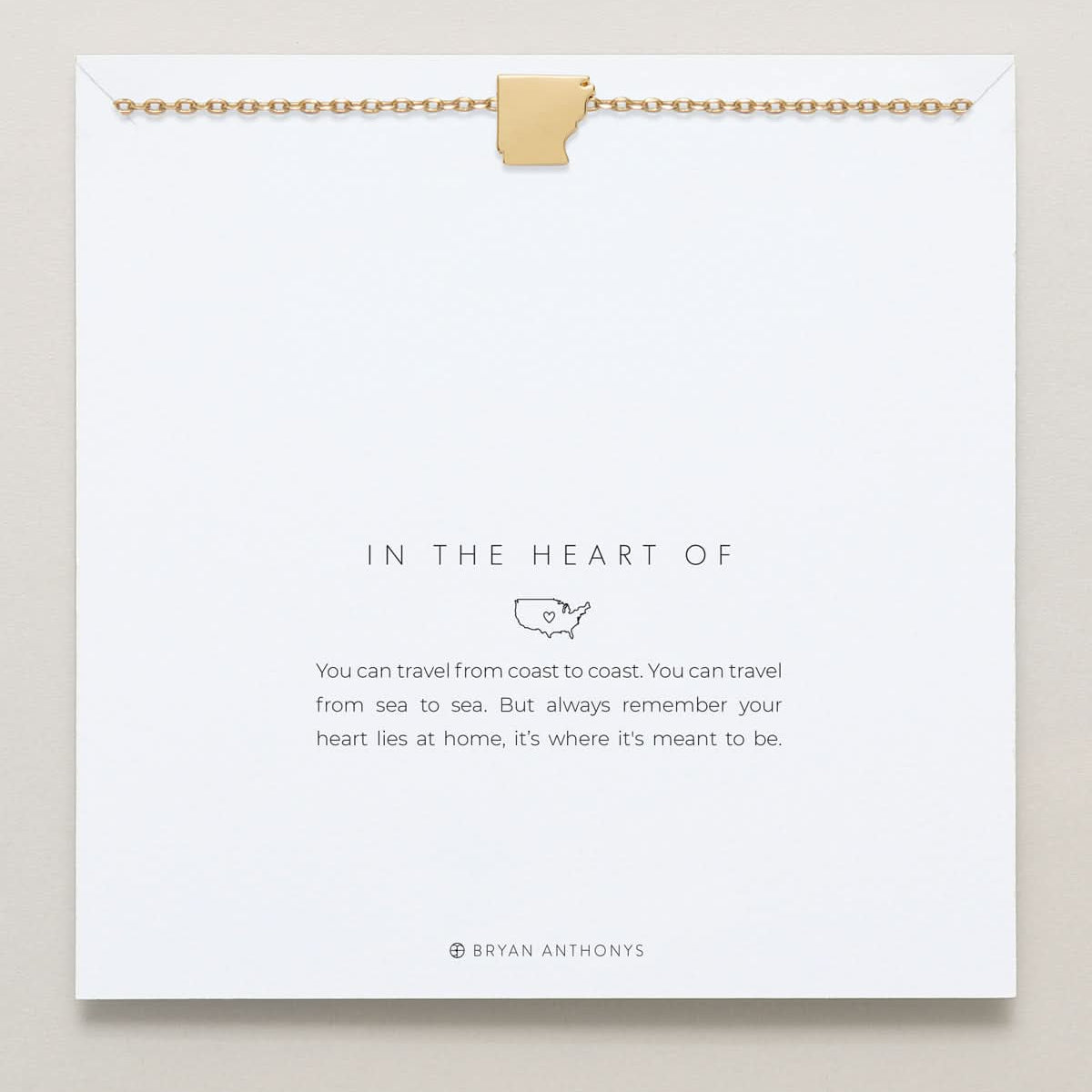 In The Heart Of Necklace — Arkansas on card