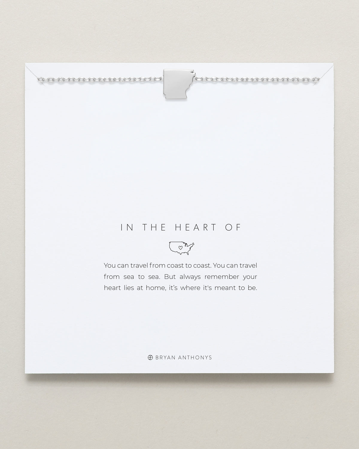 In The Heart Of Necklace — Arkansas on card