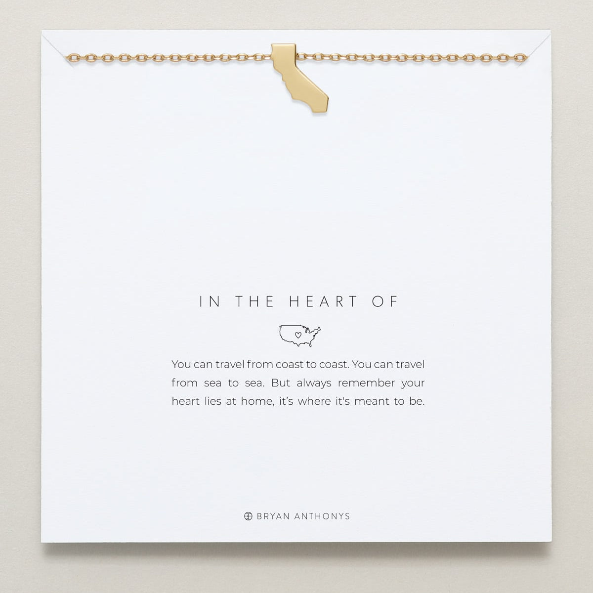 In The Heart Of Necklace — California on card